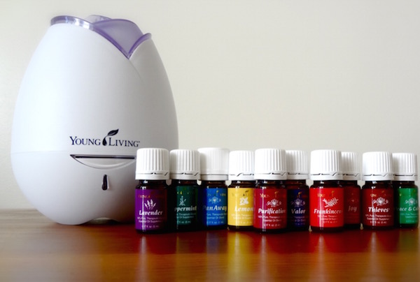 Young Living essential oils and diffuser