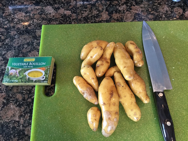 Potatoes on Cutting Board