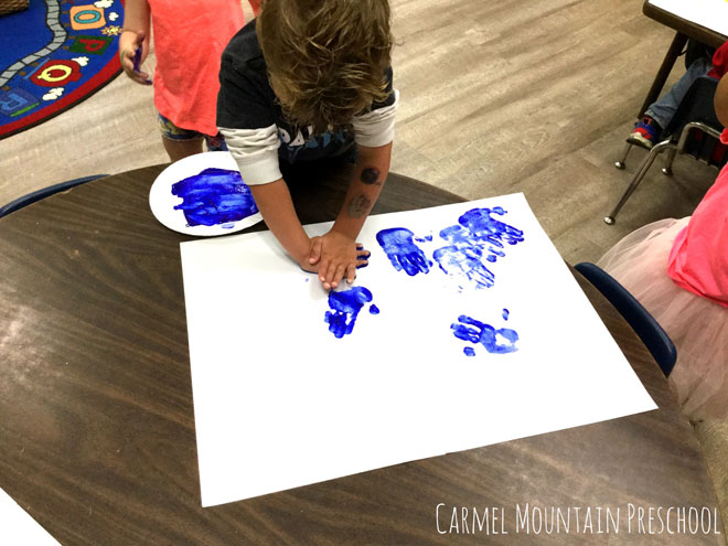 Carmel Mountain Preschool Handprint Fish Activity