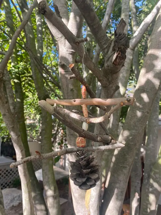 Spring Wind Mobile Wind Mobile Nature Art Project - Carmel Mountain Preschool