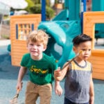 two young boys on playground