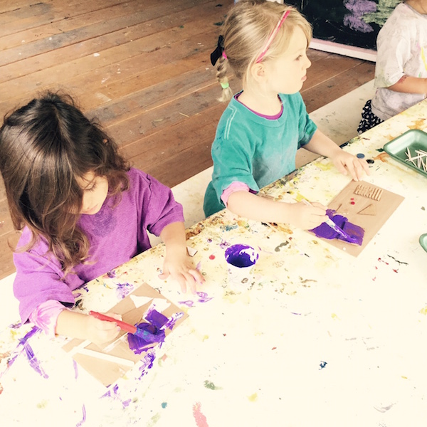 Carmel Mtn. Preschool kids in art class