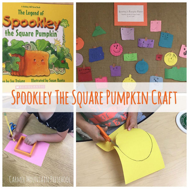 "Spookly The Square Pumpkin" Shape Craft and Fine Motor Activity