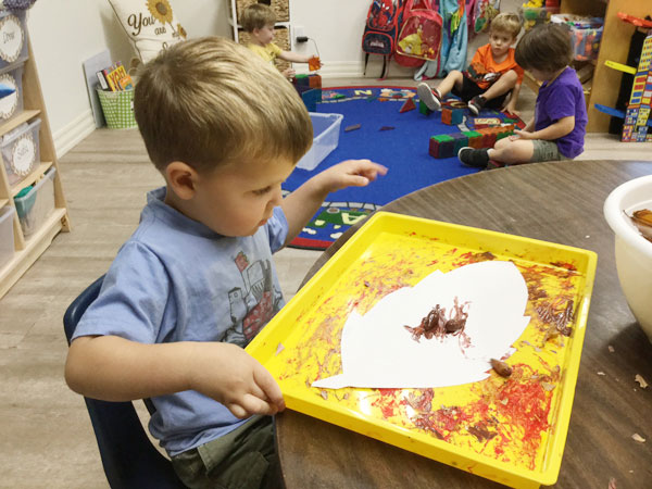 Painting Fall Leaves with Acorns