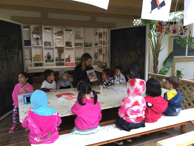Children learning important art and safety skills