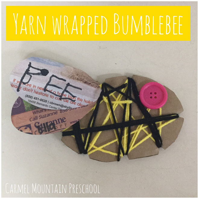 Carmel Mountain Preschool Yarn Wrapped Bees