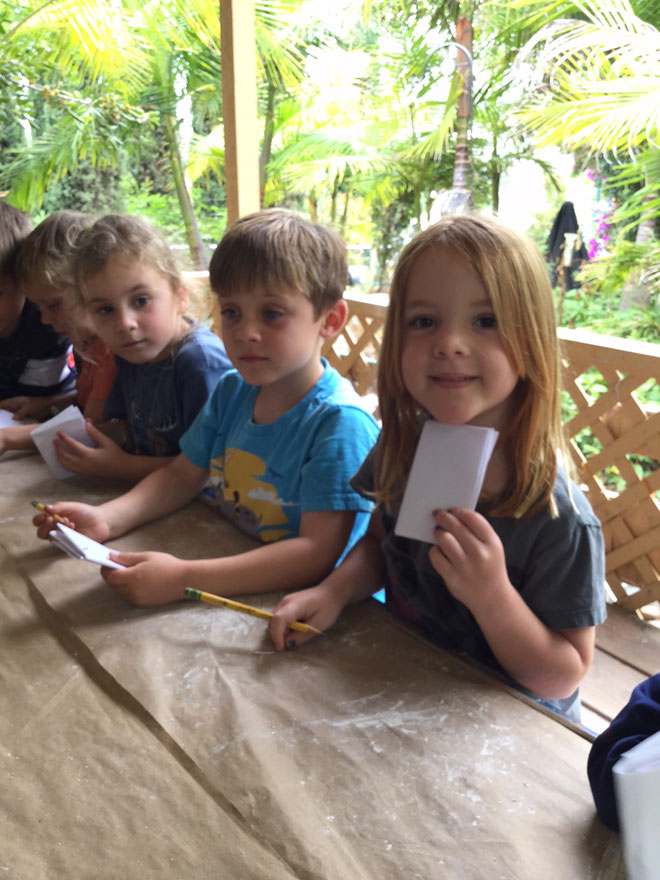 Carmel Mountain Preschool Creating Nature Journals