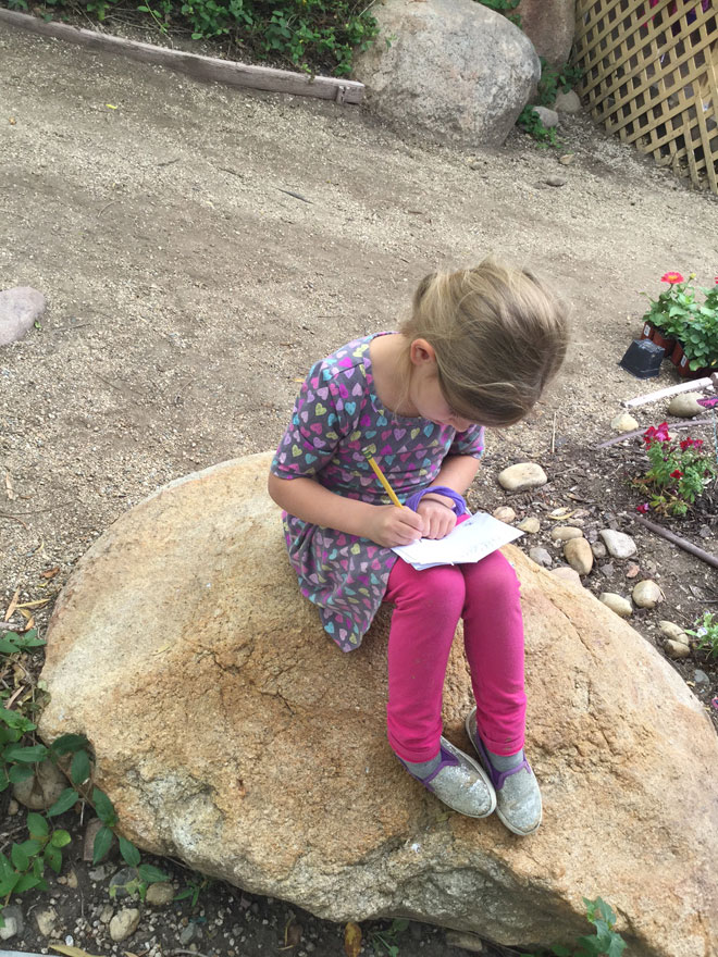 Carmel Mountain Preschool Creating Nature Journals