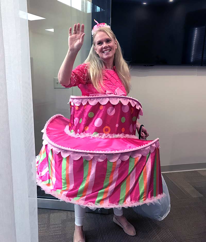 Gigi Schweikert in a Cake Dress