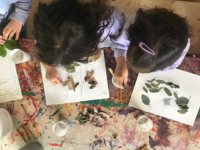 Drawing nature at our preschool