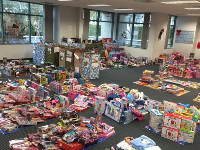 Toys collected at the toy drive