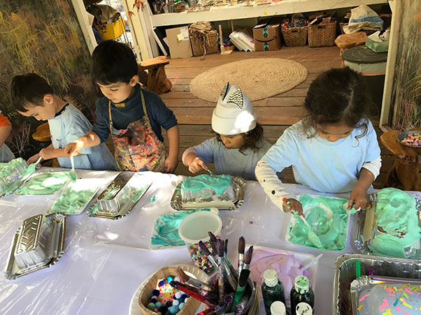 Art class at carmel mountain preschool