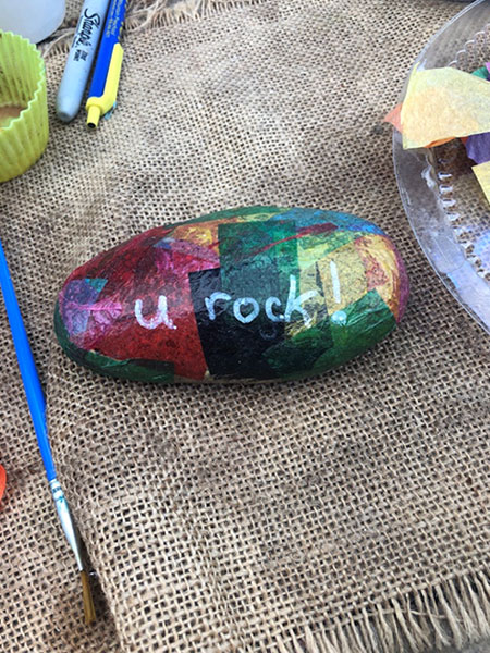 u rock art at child care center
