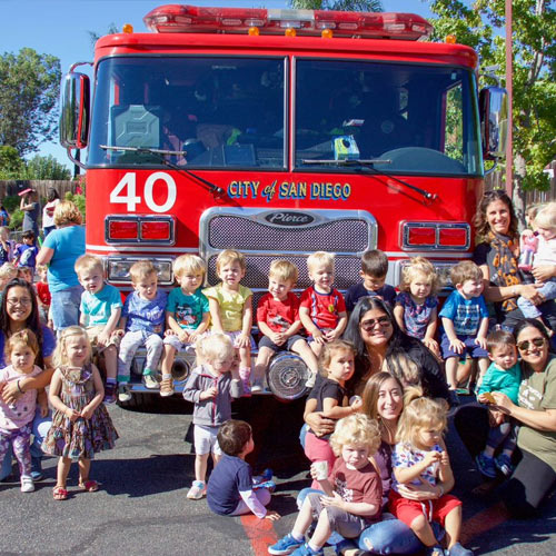 fireman visit at preschool