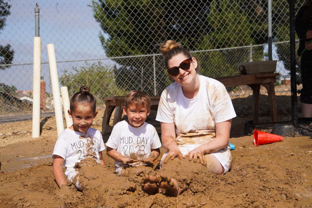 we love mud at preschool