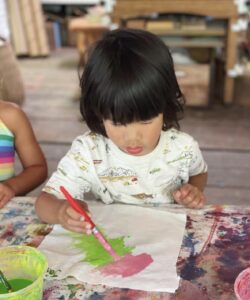 learning colors at preschool