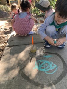 chalk art by preschooler
