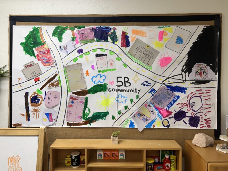 collaborative art at preschool