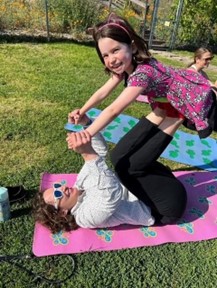 family yoga at preschool