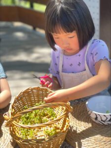 girl preparing farm to table food