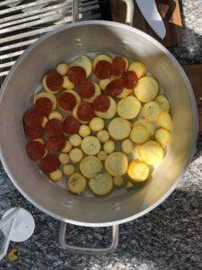 squizza ingredients in large bowl